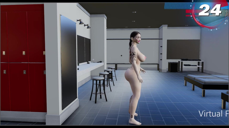 Virtual fantasy studio: Nude 3D hot girl with big boobs and booty and hairy...