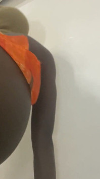 Hot Slim Thick Ebony Oiled Bubble Butt in Your Face