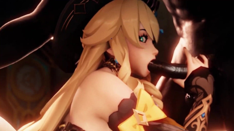 DrAgk: Navia Gently menghisap batang hilichurl besar semasa diisi pantatnya oleh...