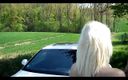 Lucky Cooch: Tattooed blonde bitch gets fucked outdoors
