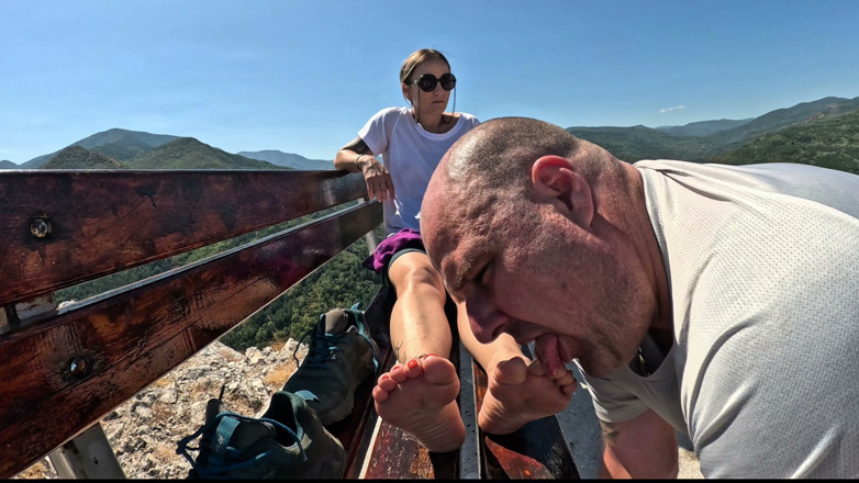 Mistressyammyboots: Mistress Control: Conquering the Mountain Peak Barefoot