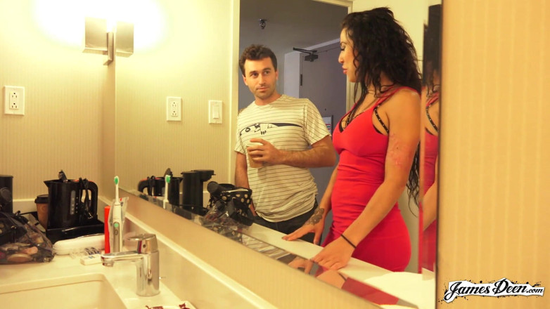 James Deen: Heidi Van Horny swallows cum from James Deen
