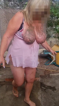 Mud Muddy Tits Outside Pink Babydoll