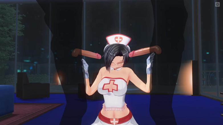 H3DC: 3D hentai nurse sucks dick from two patients at once