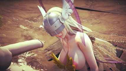 Wraith ward: Angewomon Deepthroat Blowjob : Digimon Hentai Parody