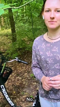 Dumb Brunette Broke Her Bike in the Woods & Pay with Her Pussy for the Repair! Doggystyle Fuck