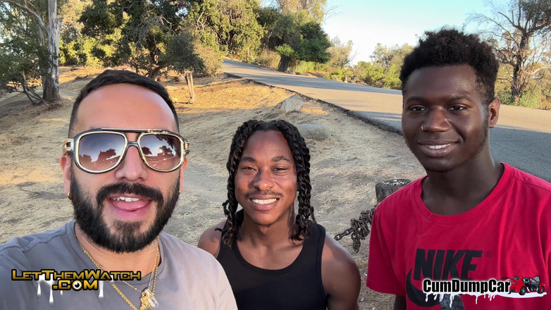 Let them watch: Спермоприемный автомобиль, большой черный член трахает черную задницу публичный Letthemwatch