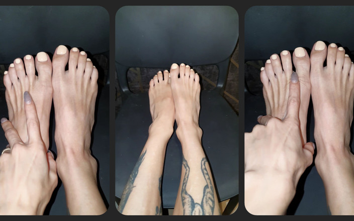 TattoedGirl666: Footfetiš sexy pedikúra