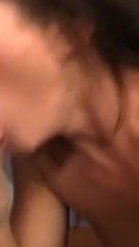 Skinny Brunette Gives Her First Gloryhole