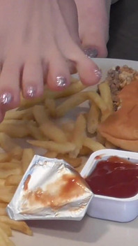 Fast Food & Donat Foot Feeding!