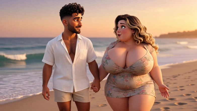 Stories&Anime: Curvy Girl Flew for Holiday Sex - She Promised to Return...