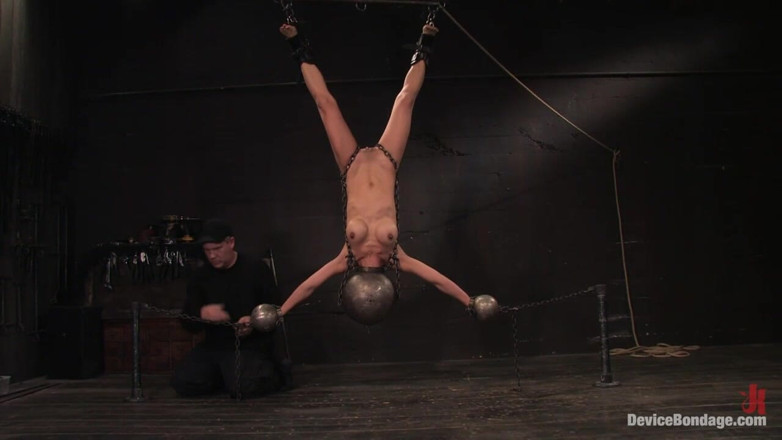 Device Bondage by Kink: Tia Ling Inverted, Suspended, Tormented, as Her Rock Hard Body...