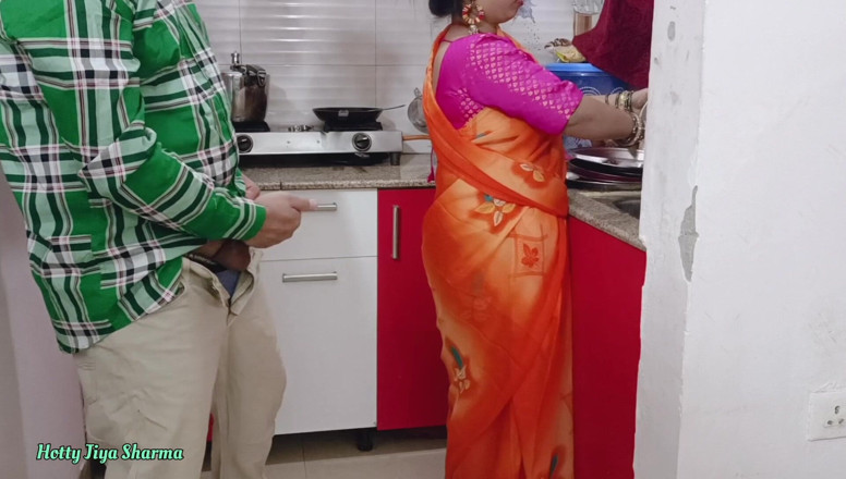 Hotty Jiya Sharmaa: Desi Bhabhi Was Washing Utensils in the Kitchen When Her...