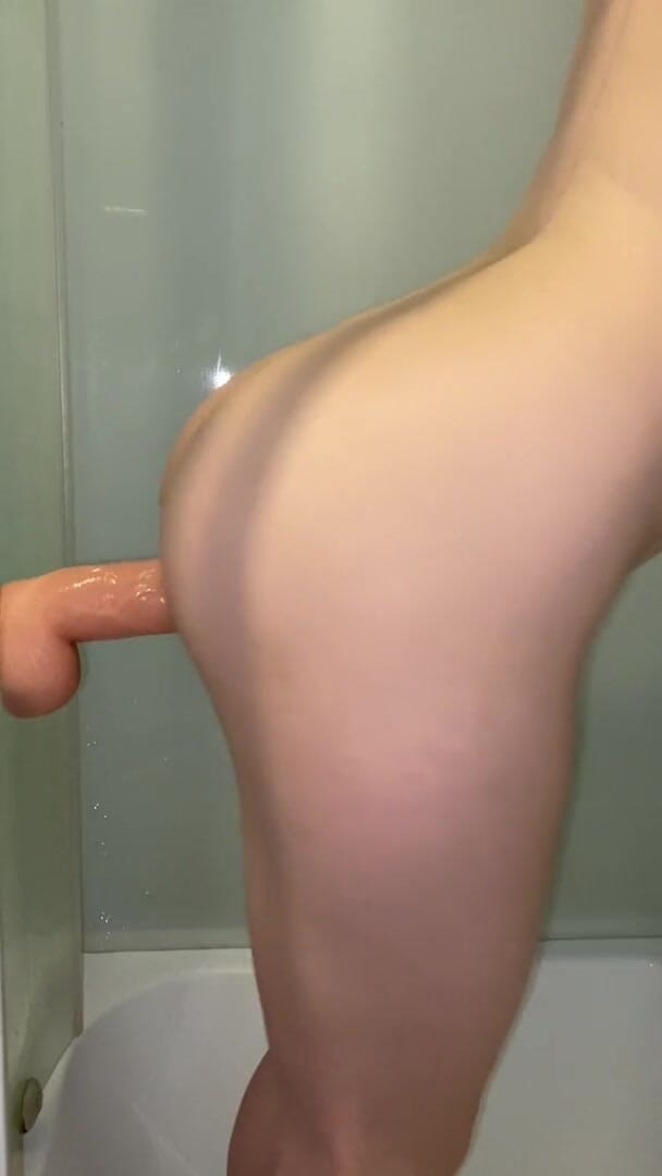 Fox Girl: Long big dildo goes deep into tight pussy in the...