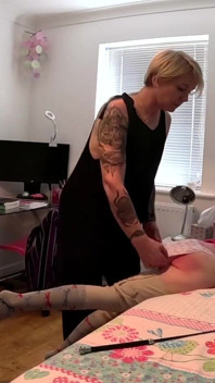 Fedup Aunty Gives Lying Alisha a Riding Crop Beating