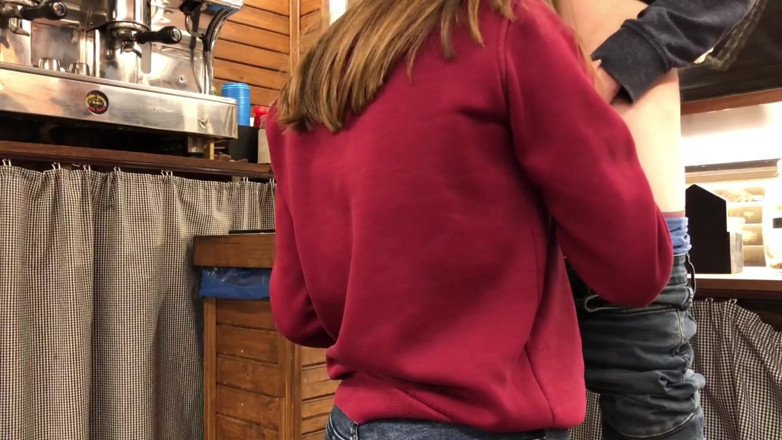 MaybeNatty: Risky Blowjob - 18yo Girl Sucks Her Friend's Cock at Work