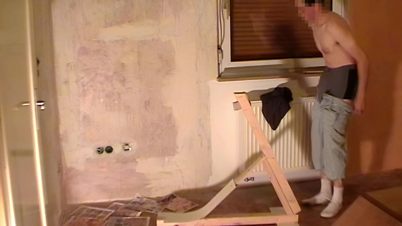 Mark Hannes: Fleshlight stand follando la masturbación con desnudarse y vestirse