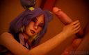 The fox 3D: Valorant Neon Reverse Cowgirl Handjob Doggy by Monarchnsfw Animation with...