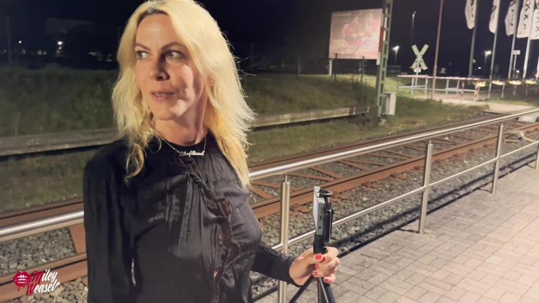 Miley Weasel: Horny Slut Fucked in the Middle of the Train Station!!