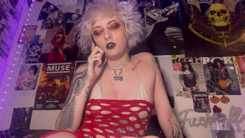 Glitterqueen1999: Goth Girl Glitterqueen1999 Possessed by Her Stepdad and Made to...