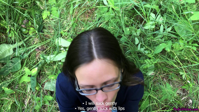 PerfectHelen: Brunette Blowjob and Passionate Sex Outdoor