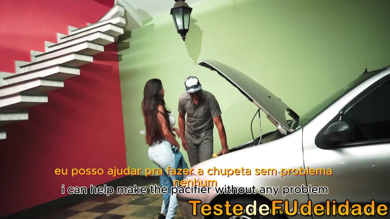 Teste de Fudelidade: Busige Brünette hat mit verheiratetem Mechaniker geschlafen
