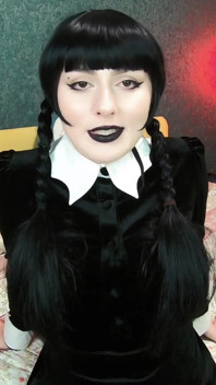 Wednesday Addams Seduces You to Play Adult Trick or Treat and Cum Inside Her Pink Pussy