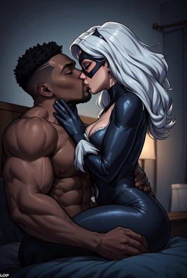 Cuteengine: Purr-fectly ruined: catwoman dihabisin sama raksasa pria kulit hitam