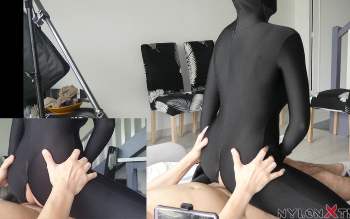 Nylon Xtreme: Black Zentai Encasement 2 sborrate