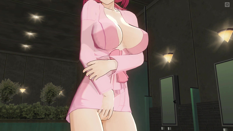 H3DC: 3D HENTAI: Girlfriend in pink robe rides dildo and cums