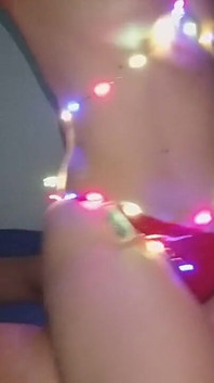MILF Tangled in Christmas Lights