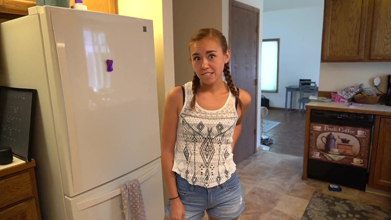 BrandiBraids: Naughty Stepdaughter Bribes Stepdad for Sex Lesson