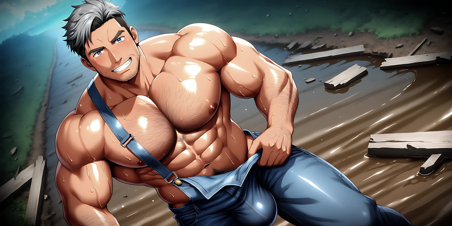 Erotic Man: Des morceaux avec des bosses énormes taquines