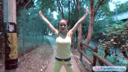 Teen Paris Milan: Paris Milan night stretching!