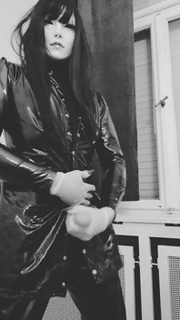 Hot in Shiny Pvc Clothes, Lack Pants, Gloves...