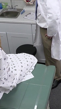 Tiny-titted Ebony Teen Surrenders to Doctor’s Deep Exam to Keep Him Quiet ~ Free Full Scene