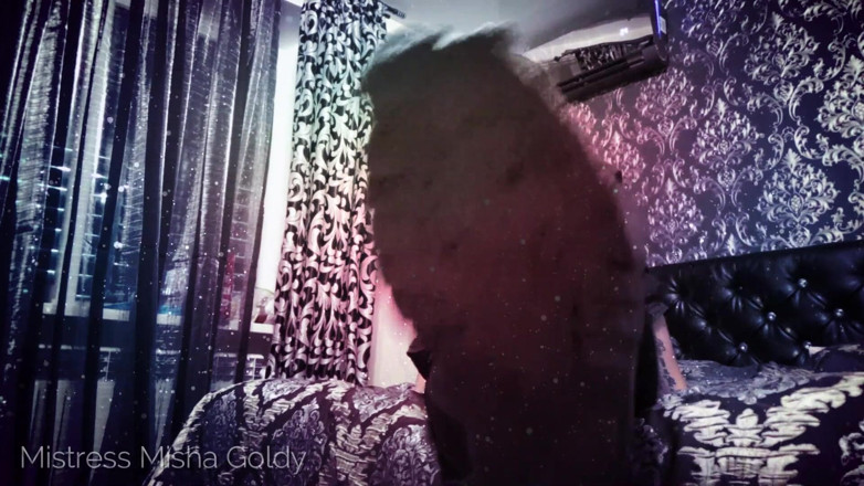 Goddess Misha Goldy: Lick my dirty riding boots slut and cum