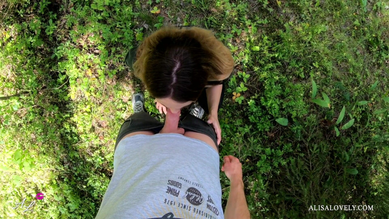 Alisa Lovely: Bike ride and blowjob in the forest! What could be...