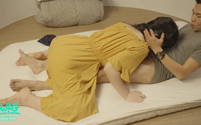 SWAG.live: Beautiful Asian Brunette Sucking and Fucking