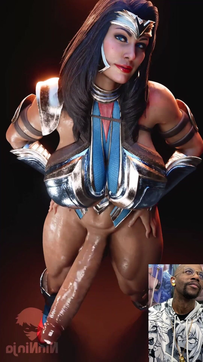 L6RD7BLU3 FUTA: トランスジェンダーのワンダーウーマンがあなたの目の前で美味しくしっとりとしたチンポを振る