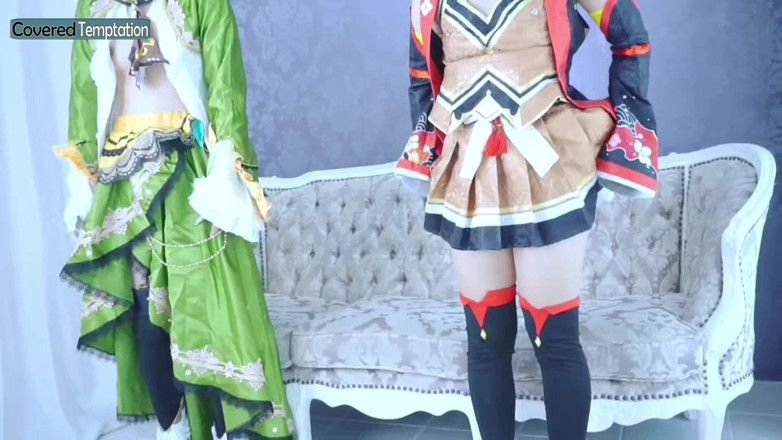 Sky Angel: Cosplay donna adulta sesso a tre con scena di gruppo...
