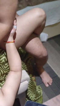Desi Young Boy Obessed with Her Stepauntie's Boobs