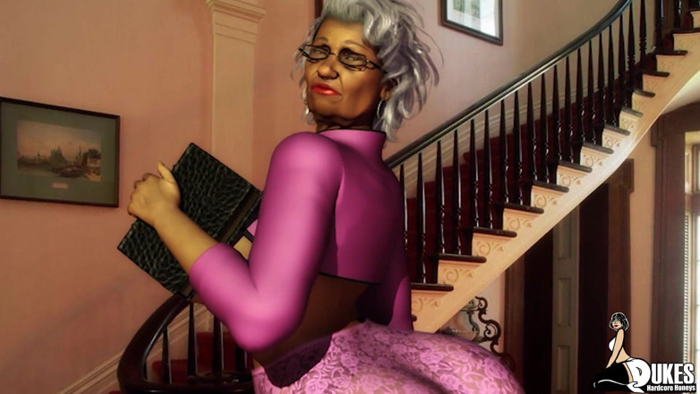 Dukes Hardcore Honeys: Big butt granny fucked in a threesome