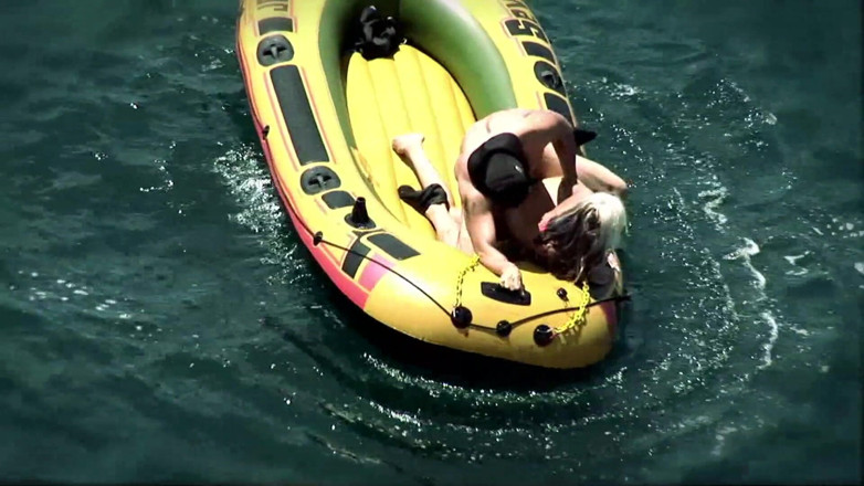 Hot Pornstars: Petite blonde teen gets drilled in the rubber boat