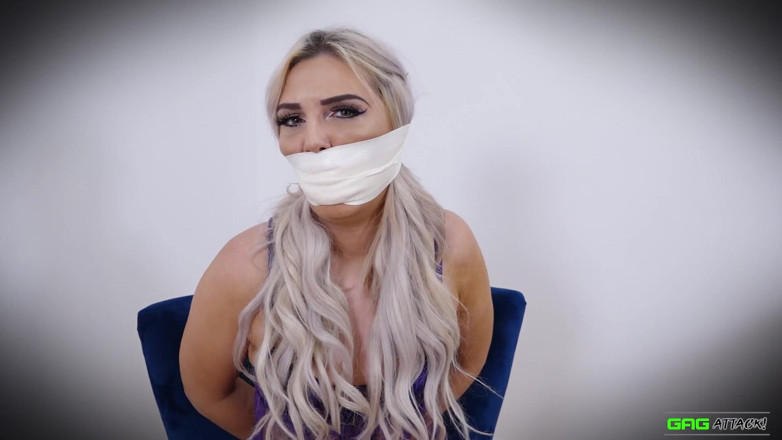 Gag Attack: Roxee - Microfoam tape gagged