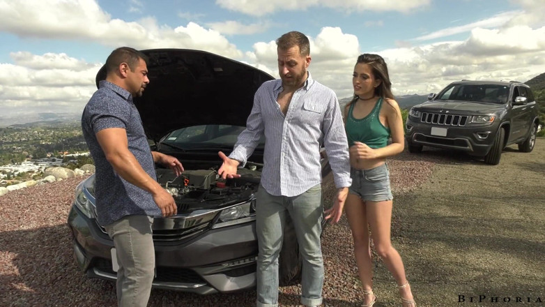 Bi Phoria: Stranded man seduced by bisexual couple when car breaks down