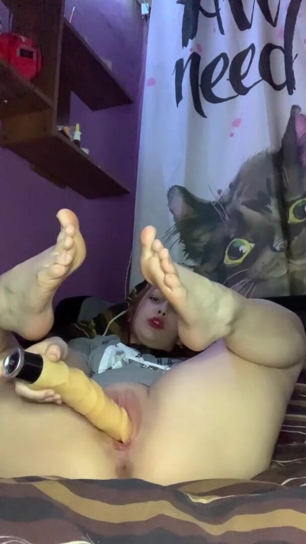 Your Sexy GF: Cumming from my fingers and big dildo