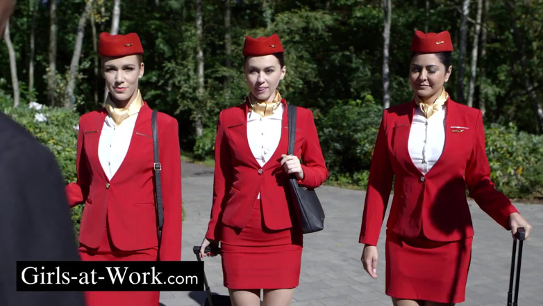 Girls At Work: A Trio of Airline Stewardesses