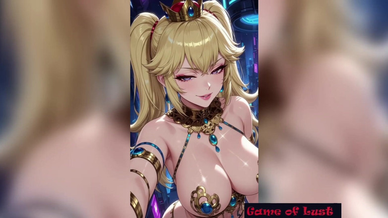 Game of Lust 3D: Gol Busty Princes Peach menggoda animasi kartun