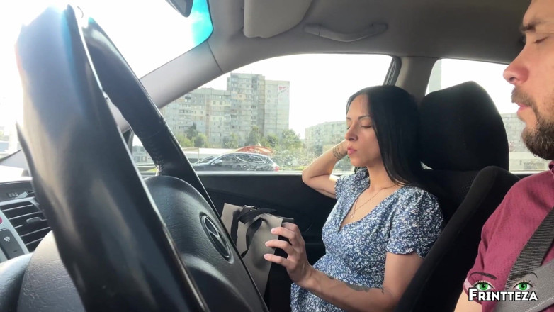 Frintteza: Stepmom makes a DeepThroat to Stepson in the car to...